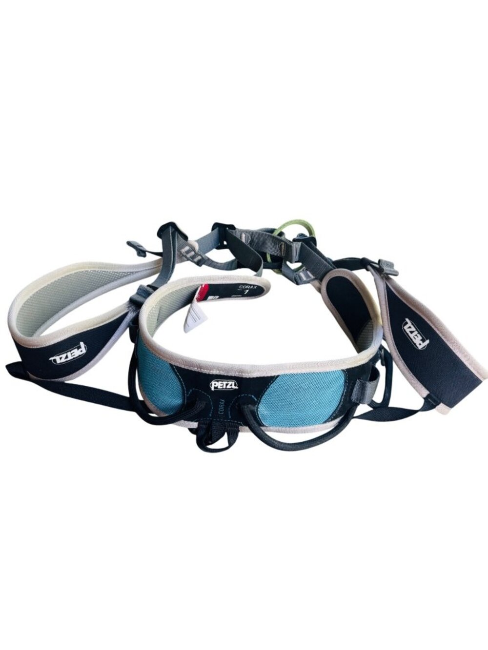 Petzl CORAX C51 Adjustable Climbing Harness Size 1 S-M Blue Gray w/ Storage Bag